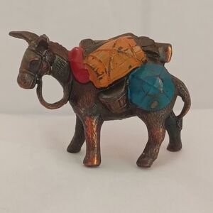 Vintage Bronze Miniature Pack Mule